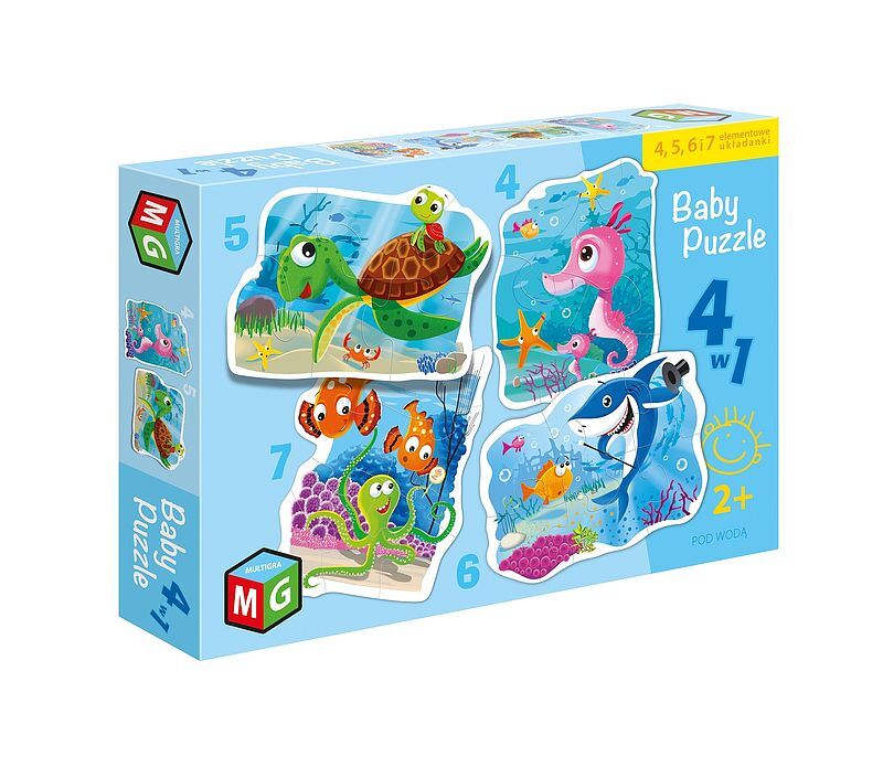 Puzzle 4w1 baby pod wodą