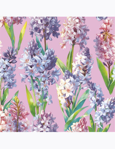 Serwetki DAISY Lunch SD 330x330 Kwiaty fioletowo-różowe 010201
