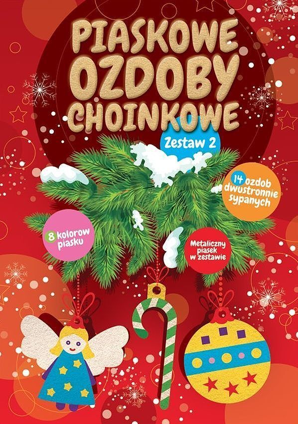 Piaskowe ozdoby choinkowe zestaw 2