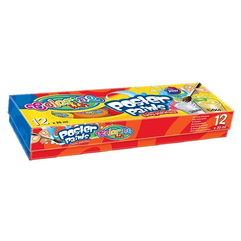 Farby colorino kids plakatowe  20 ml 12 kolorów