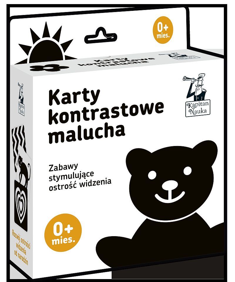 Karty kontrastowe malucha. (0+ mies.). Kapitan Nauka