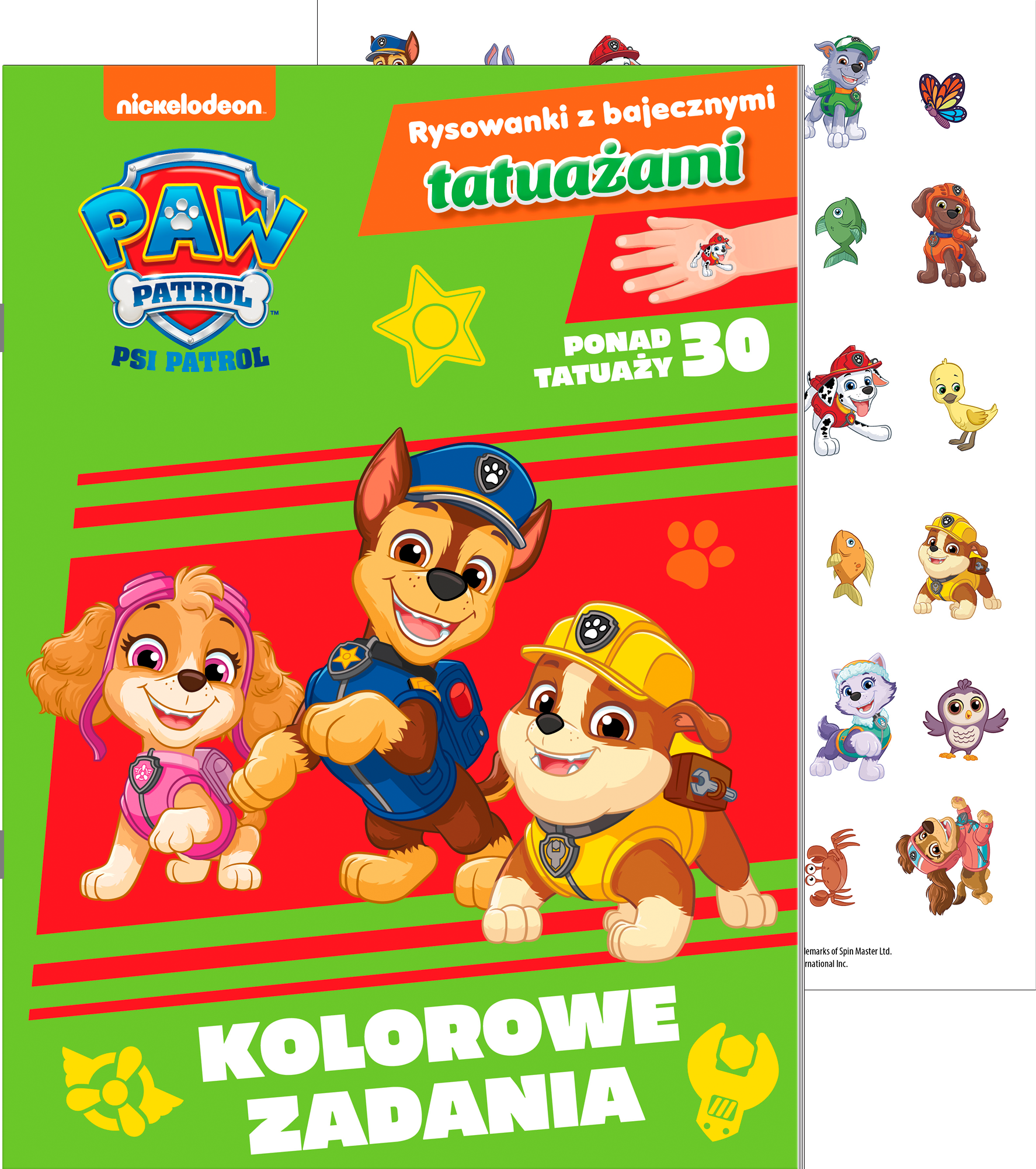 Psi Patrol. Rysowanki z bajecznymi tatuażami