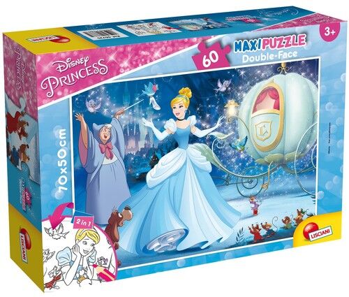 Puzzle dwustronne maxi Kopciuszek 60