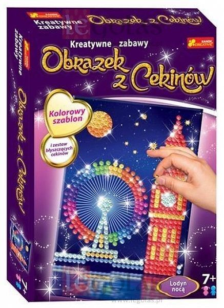 Cekinowy obrazek londyn nocą