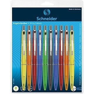 Długopis automatyczny schneider k20 icy m 10 szt. Mix blister