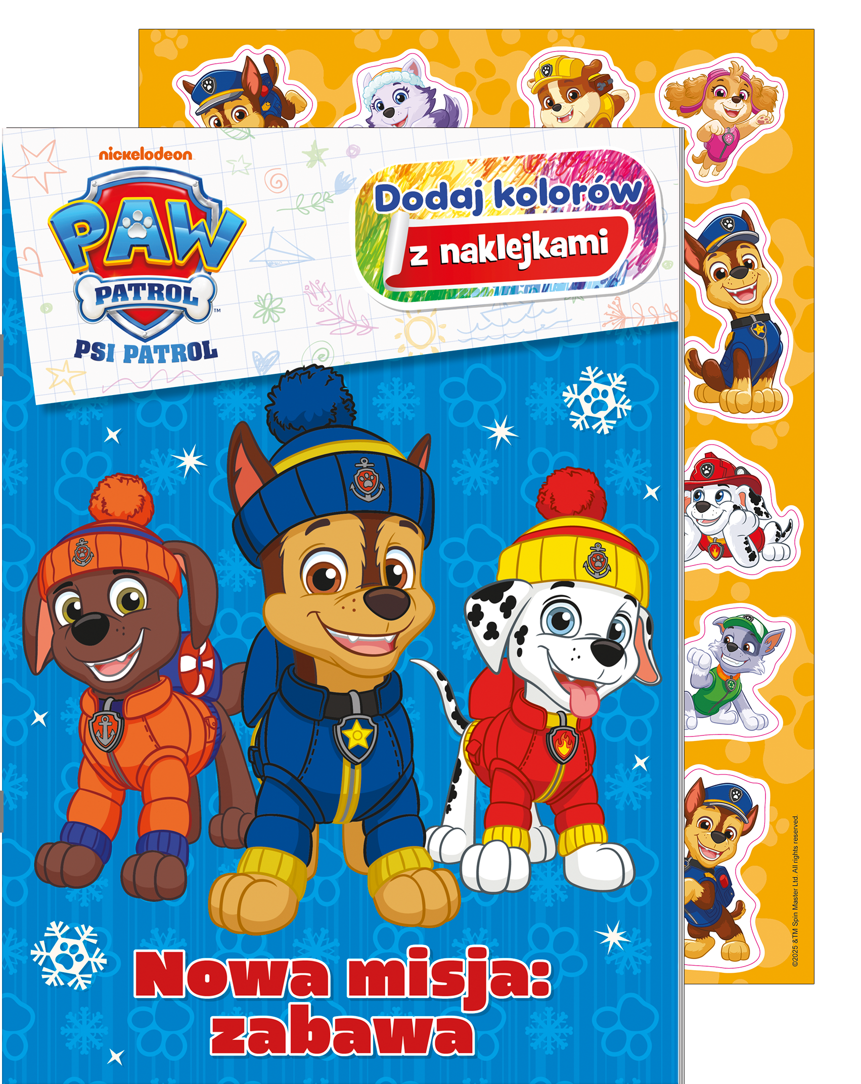 Psi Patrol. Dodaj Kolorów z naklejkami. Nowa misja: zabawa