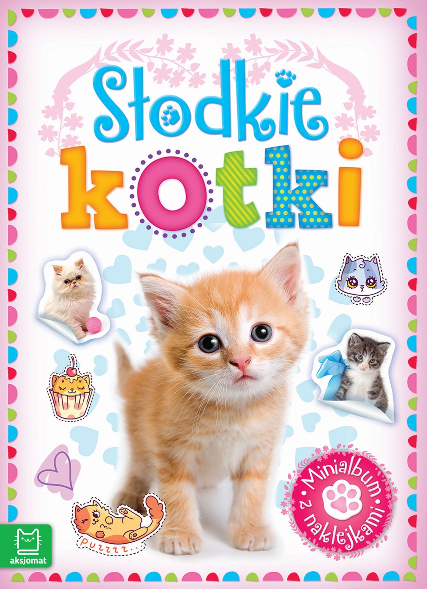 Minialbum z naklejkami. Słodkie kotki