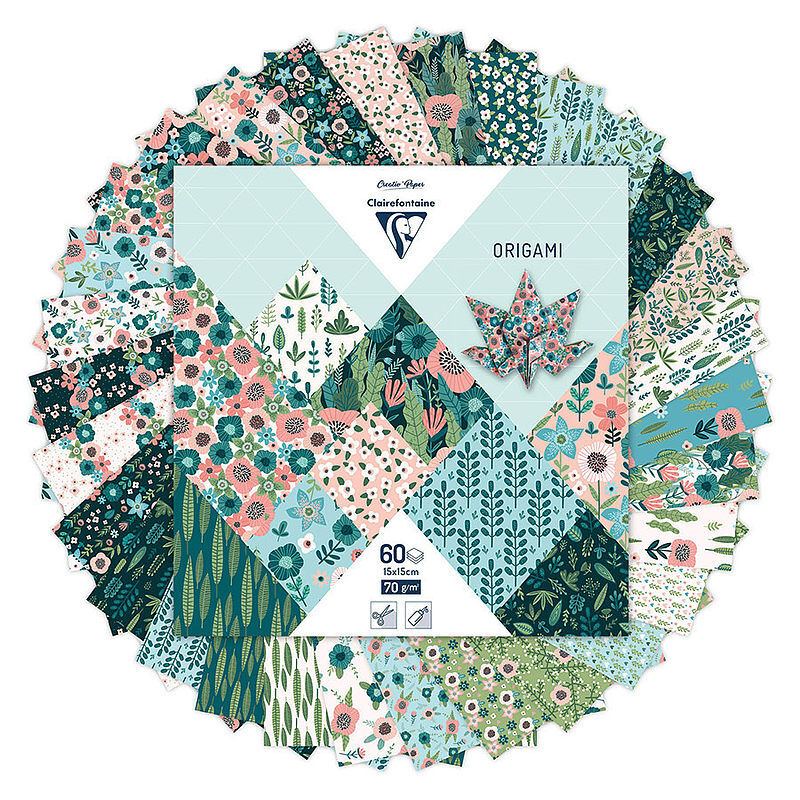 Papier do origami 15x15 cm 60 arkuszy Herbarium