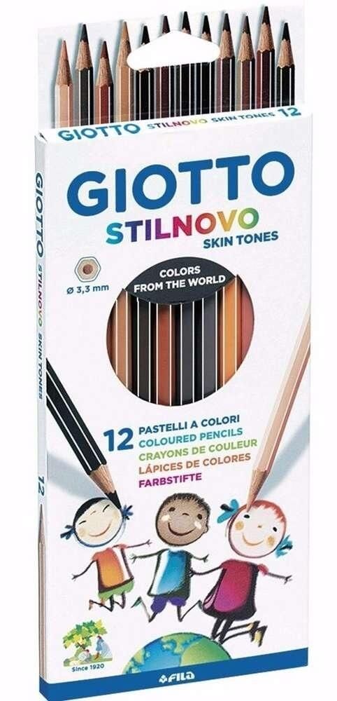 Kredki Giotto Stilnovo, 12 sztuk - pastelowe Skin Tones