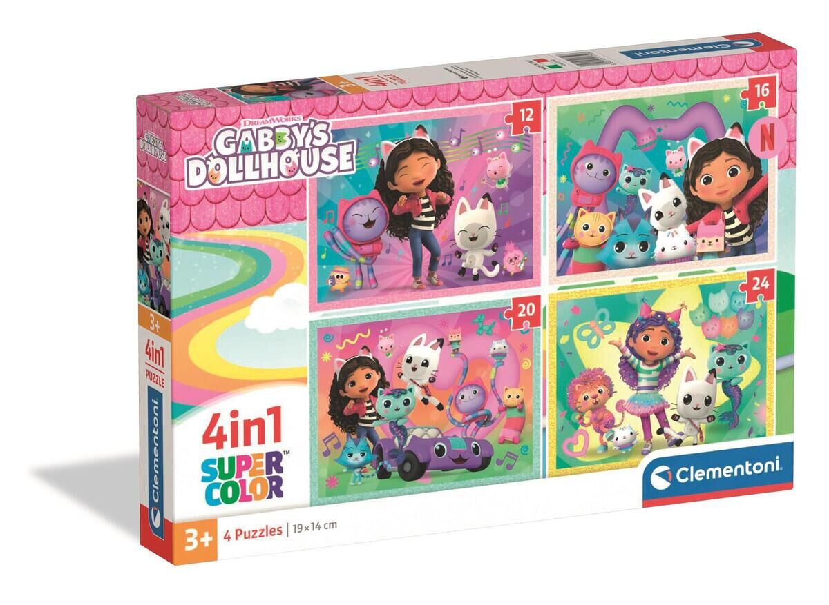 Puzzle 4w1 Super kolor Gabby’s Dollhouse 21752