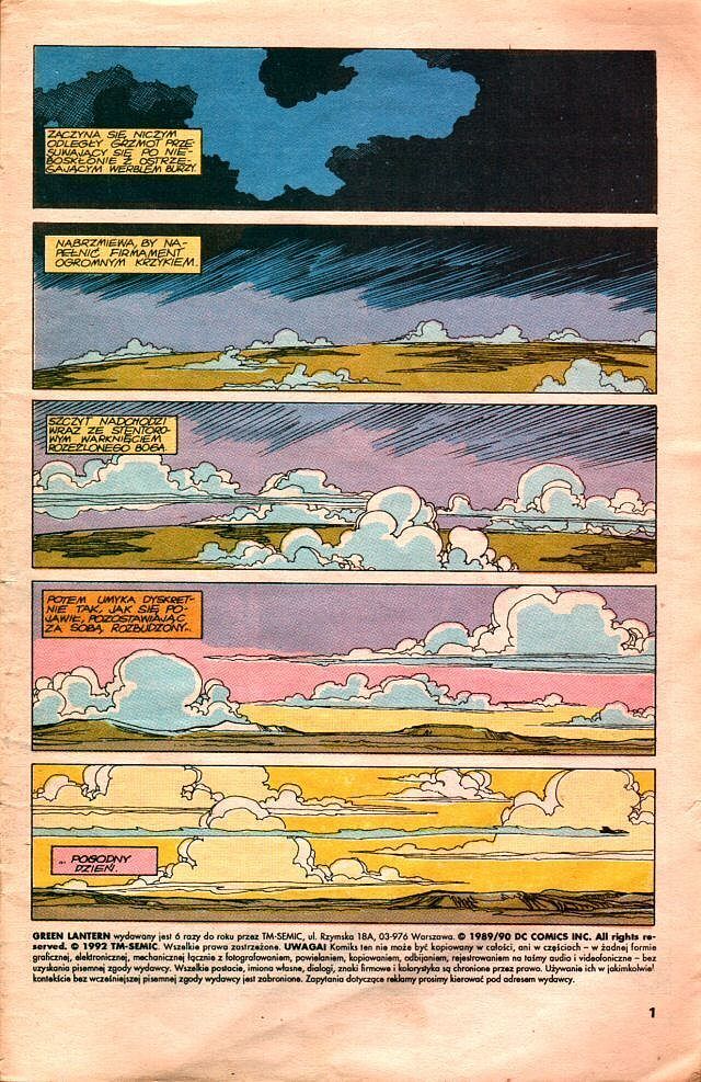 Green Lantern (TM-Semic) - 1 - (1/1992) Znak / Ślad