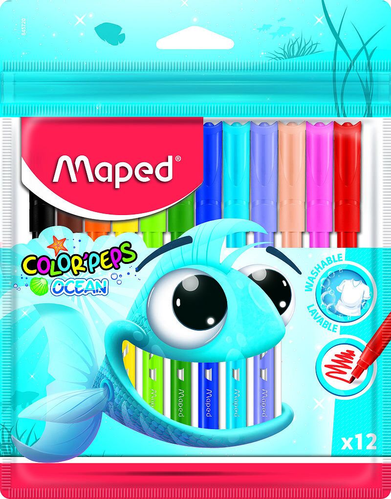 Flamastry maped colorpeps ocean 12 kolorów w etui