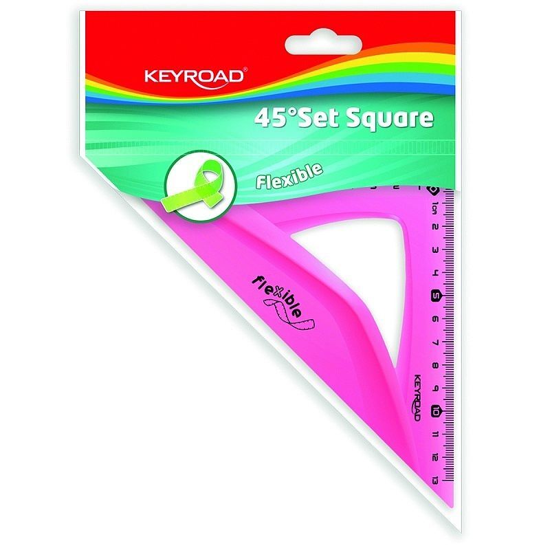 Ekierka elastyczna keyroad 13 cm 45 stopni 1szt. Mix kolorów