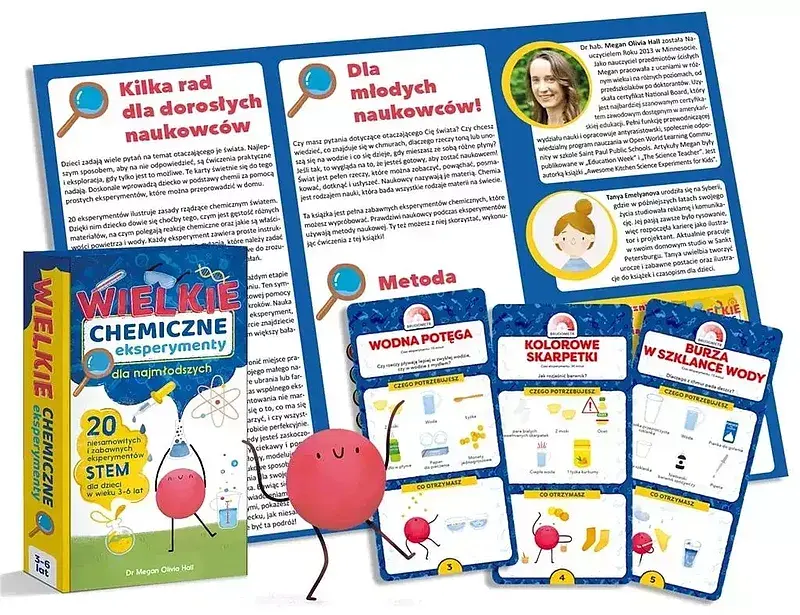 Wielkie chemiczne eksperymenty dla najmłodszych! 20 niesamowitych i zabawnych eksperymentów stem dla dzieci w wieku 3-6 lat