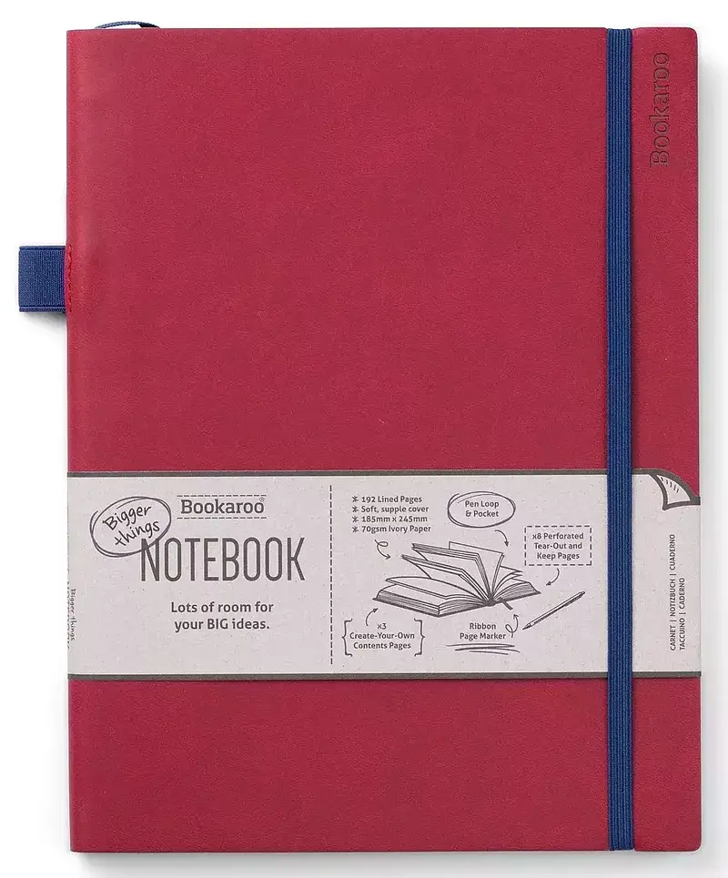 Notatnik bookaroo journal duży bordowy