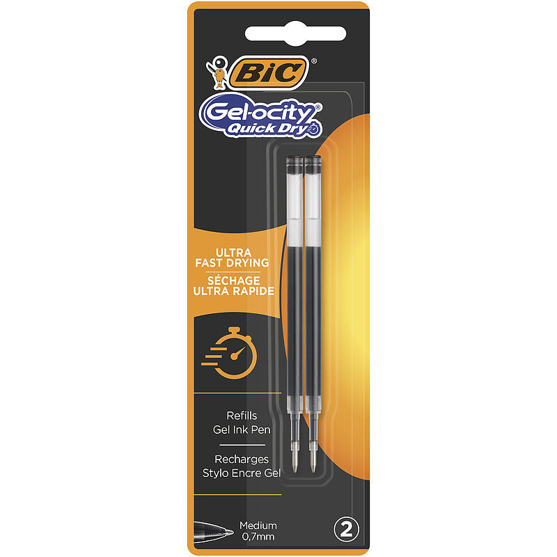 Wkład bic gel-ocity quick dry czarny blister 2szt