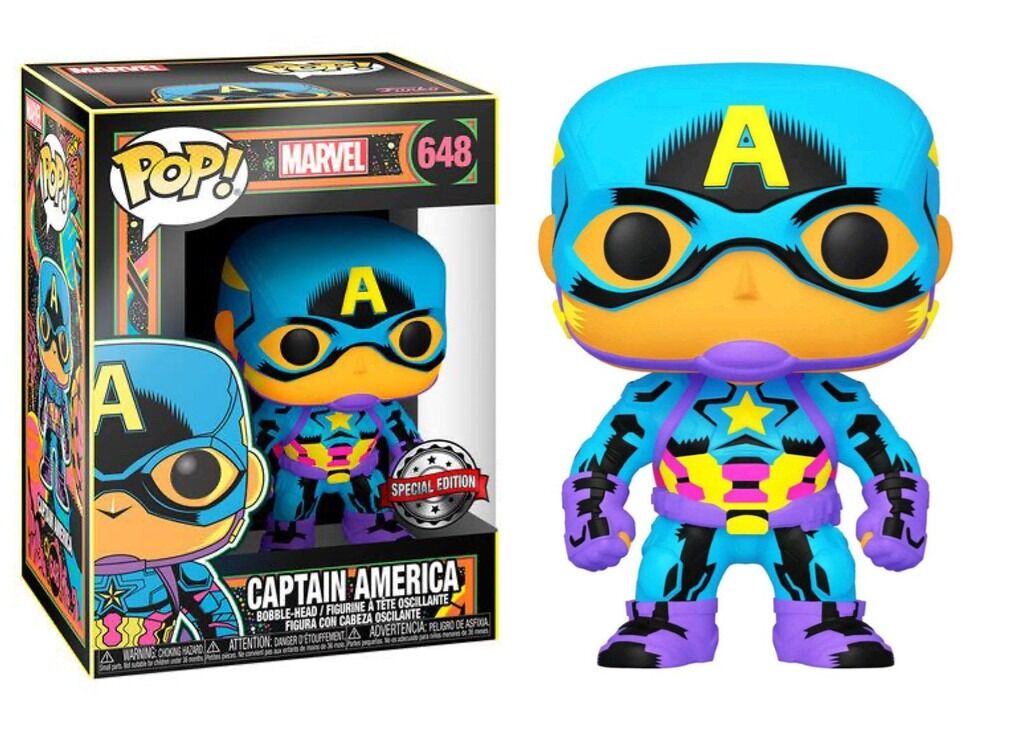 Figurka Marvel Black Light  Captain America Funko POP