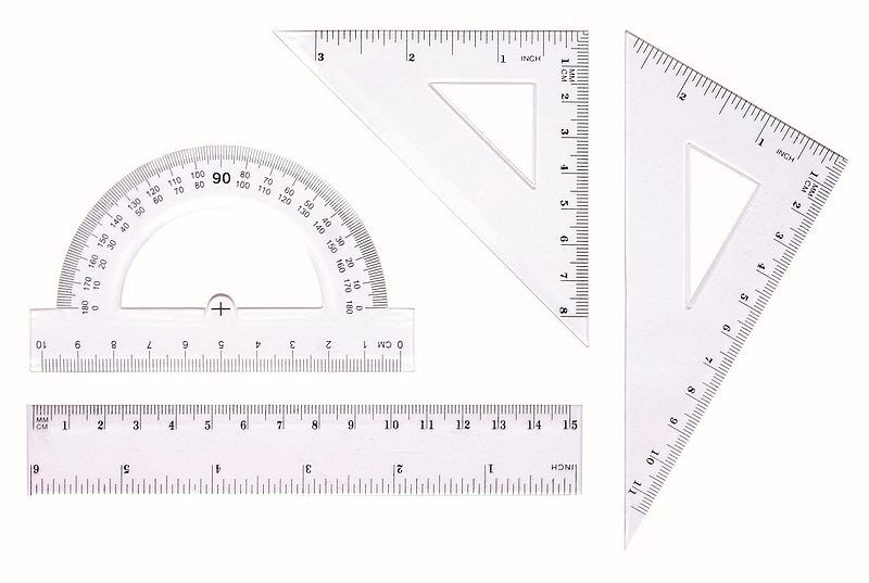 Zestaw geometryczny tetis z linijką 15 cm