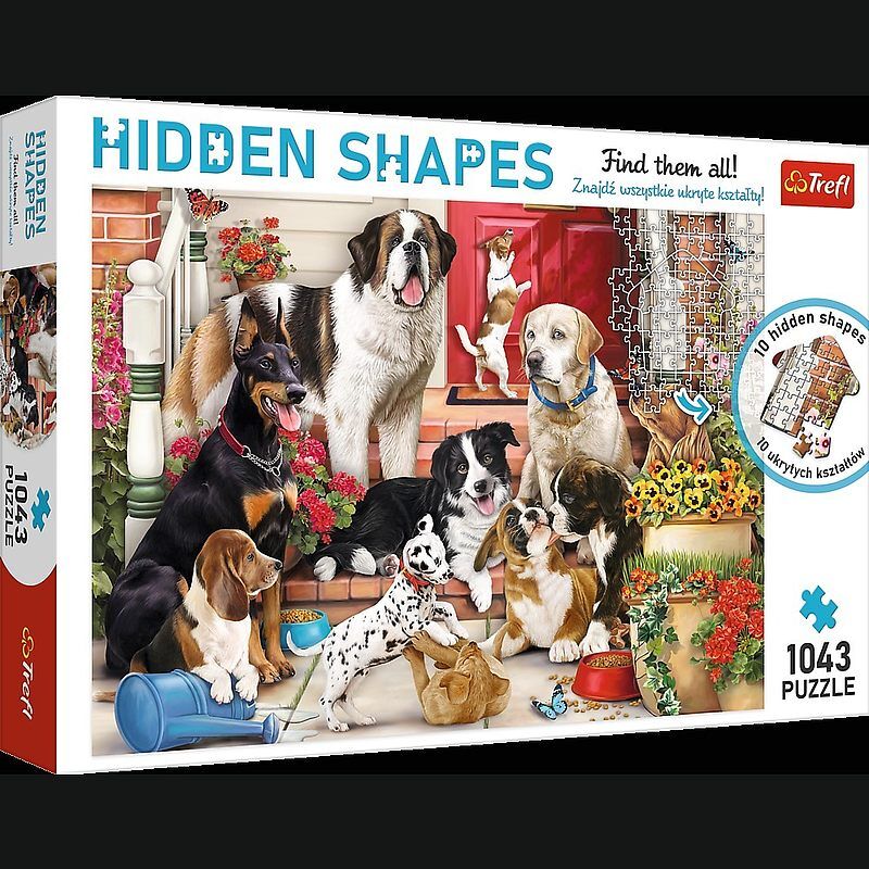 Puzzle 1043 hidden shapes psia zabawa 10675