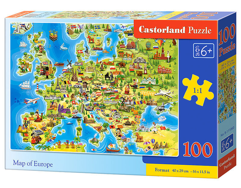 Puzzle 100 Mapa Europy