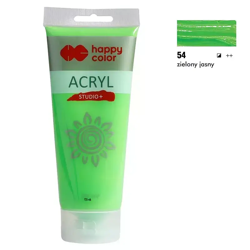 Farba akrylowa studio 200 ml zielony jasny happy color