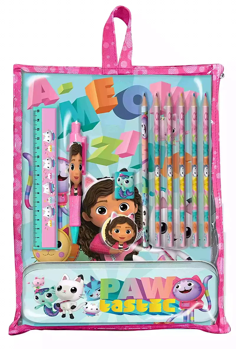 Zestaw piśmienniczy gabby's dollhouse 12 elementów gd00062
