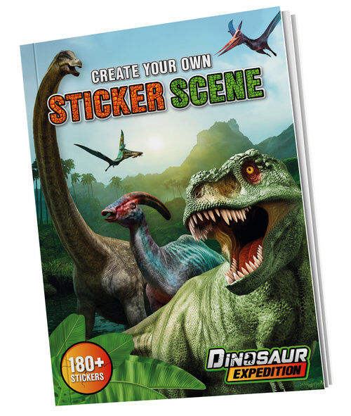 Książka z naklejkami Dino