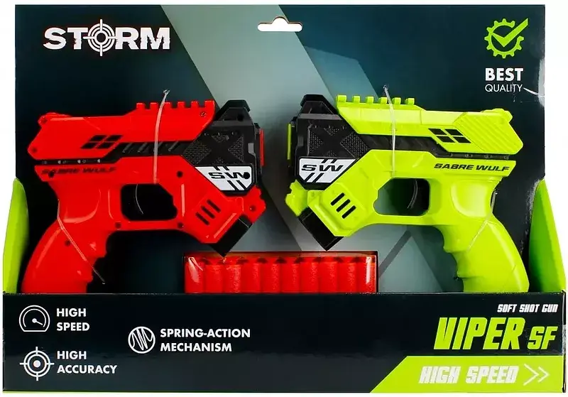 Pistolet na strzałki z akcesoriami 20 cm 2 szt