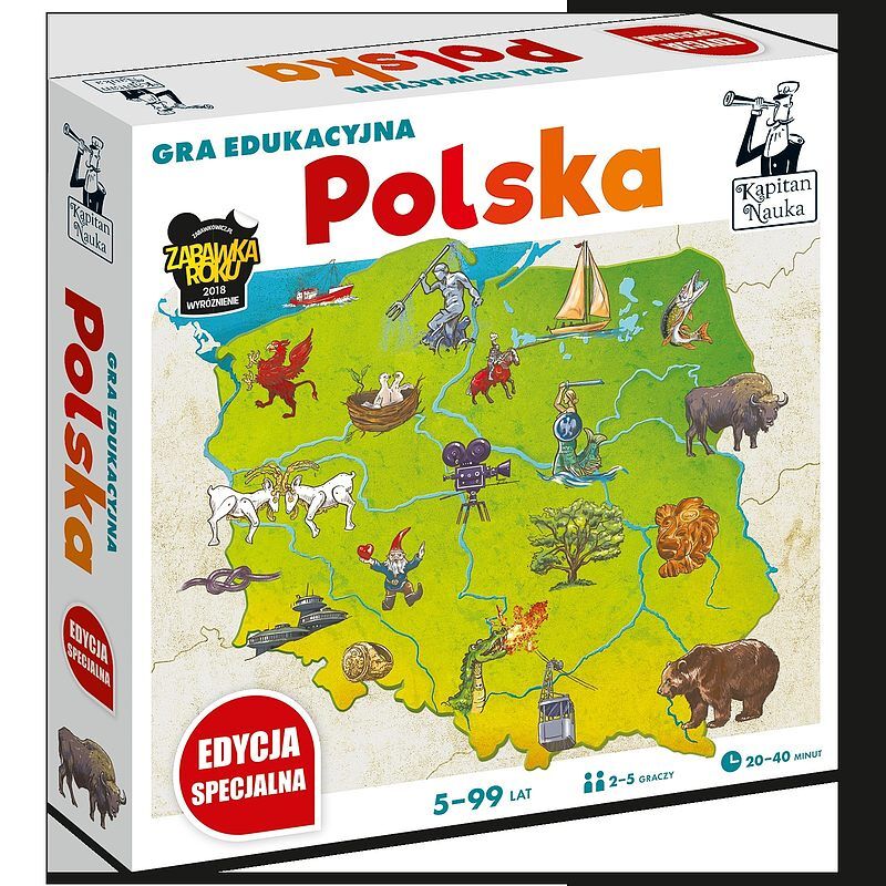 Gra edukacyjna. Polska. Edycja specjalna (5-99 lat). Kapitan Nauka