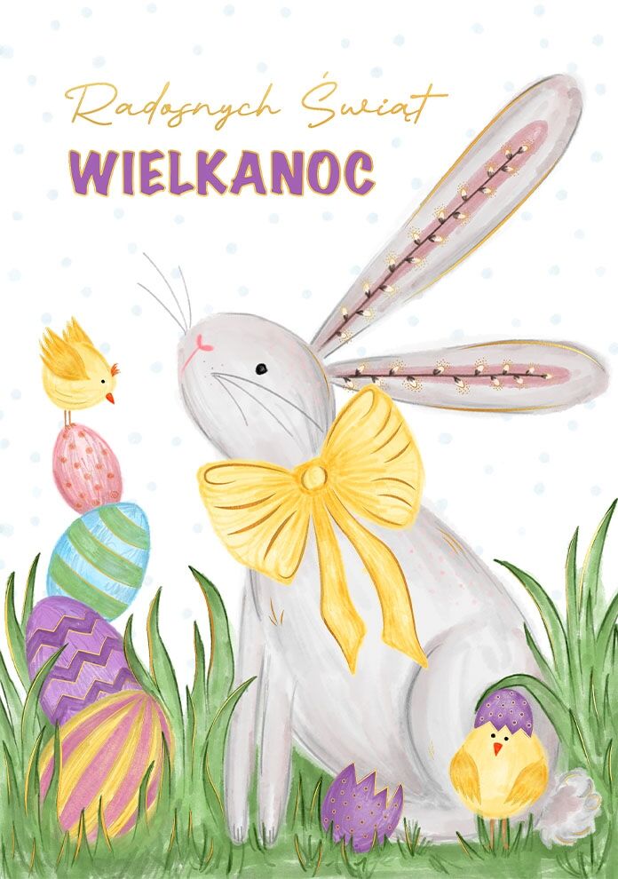 Karnet B6 Wielkanoc Zając Wielkanocny