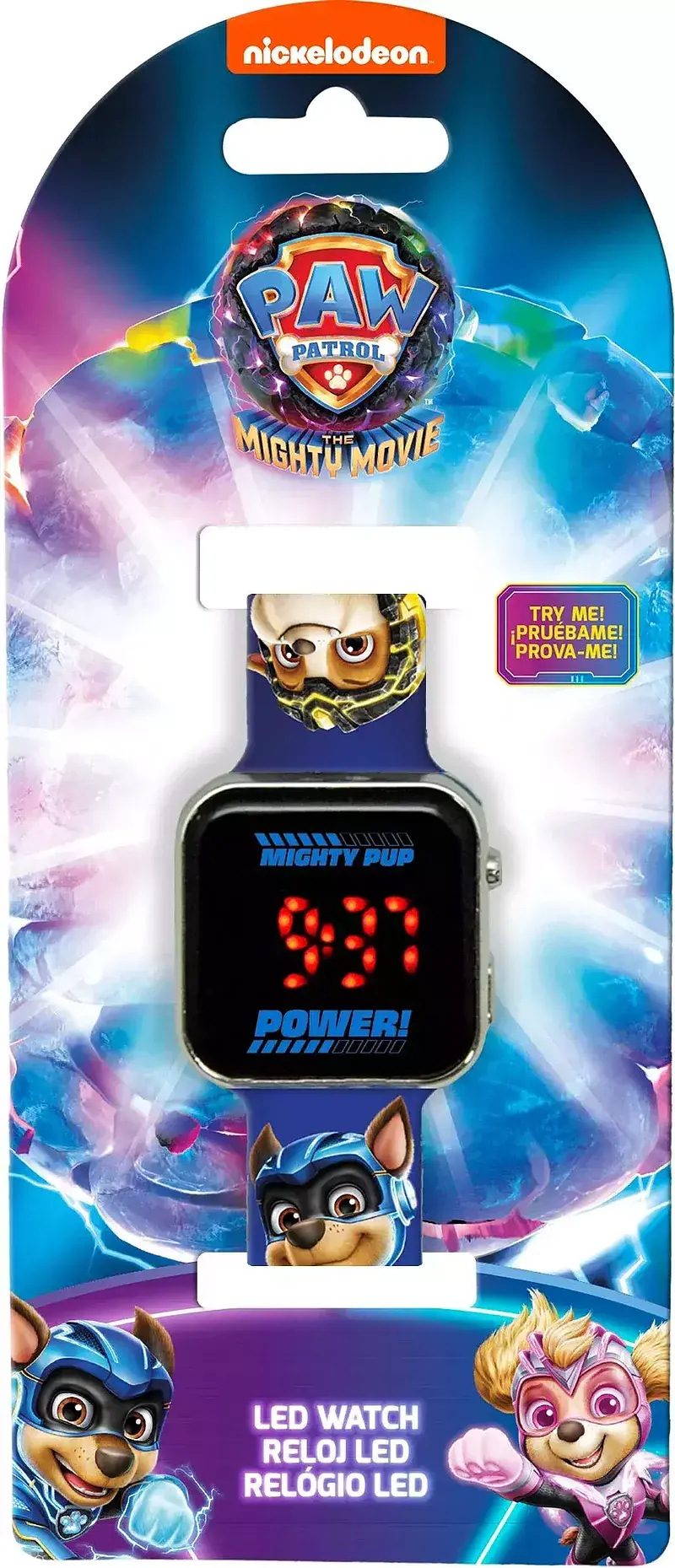 Zegarek led z kalendarzem paw patrol pw19944