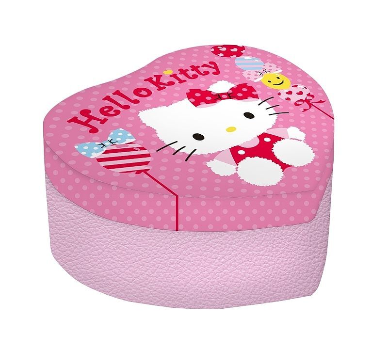 Pudełko na biżuterię z lusterkiem pu hello kitty hk50035