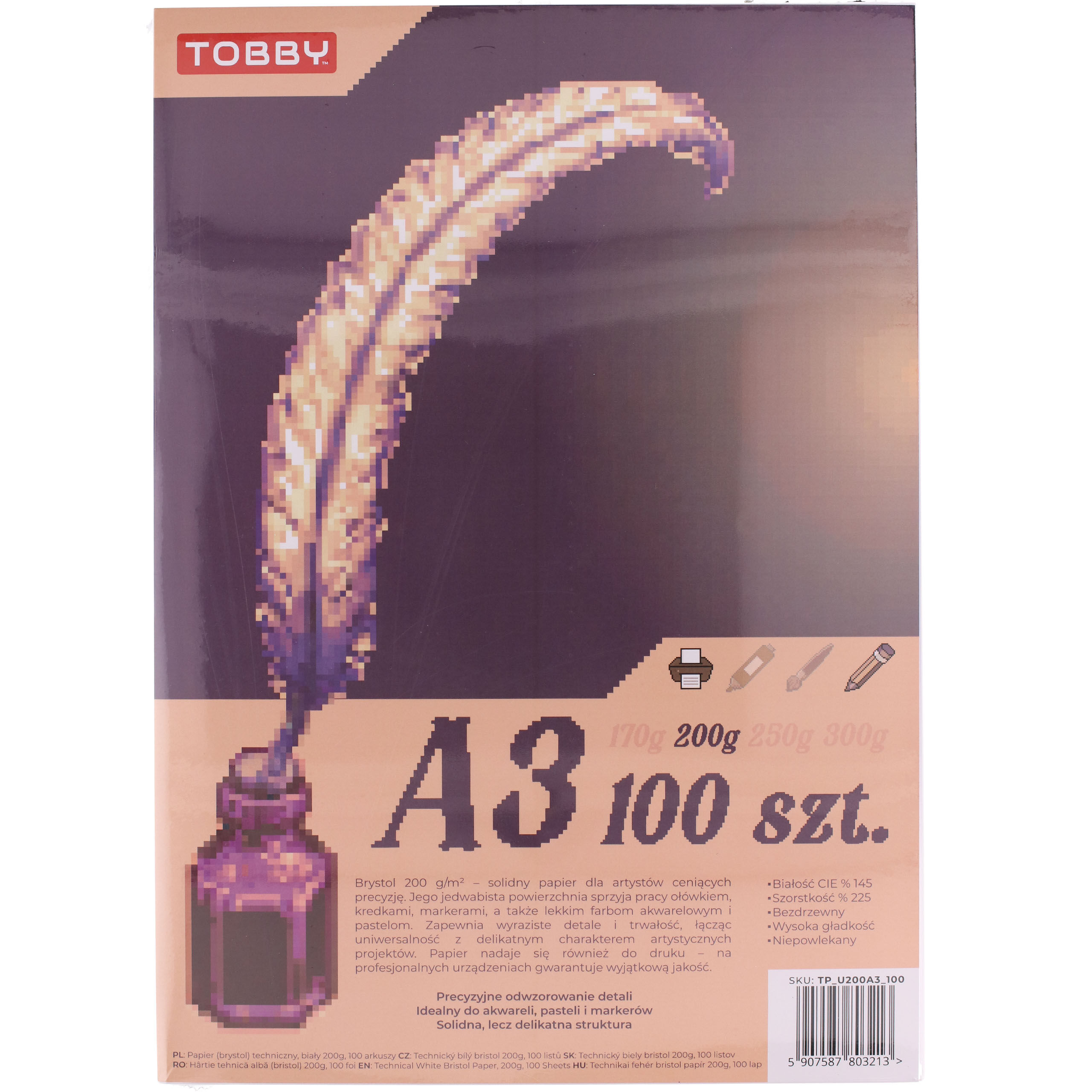 Papier Brystol A3 100 ark.200g