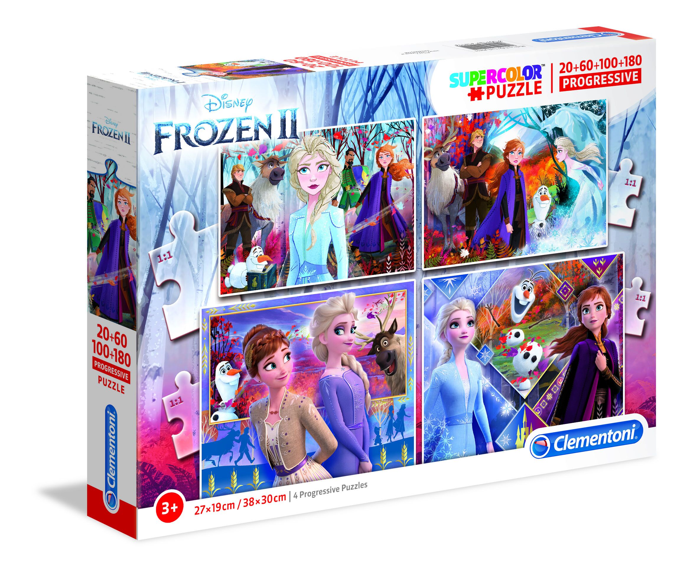 Puzzle 4w1 (20,60,100,180) progressive super kolor Frozen 2 21411