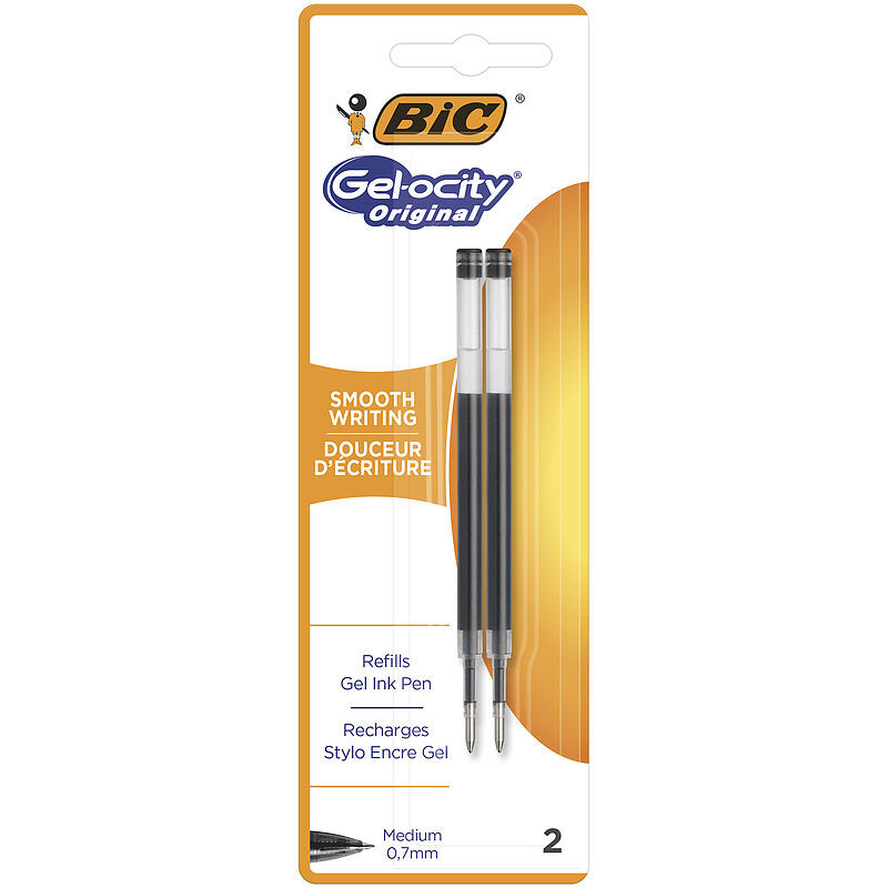 Wkład bic gel-ocity original czarny blister 2 szt