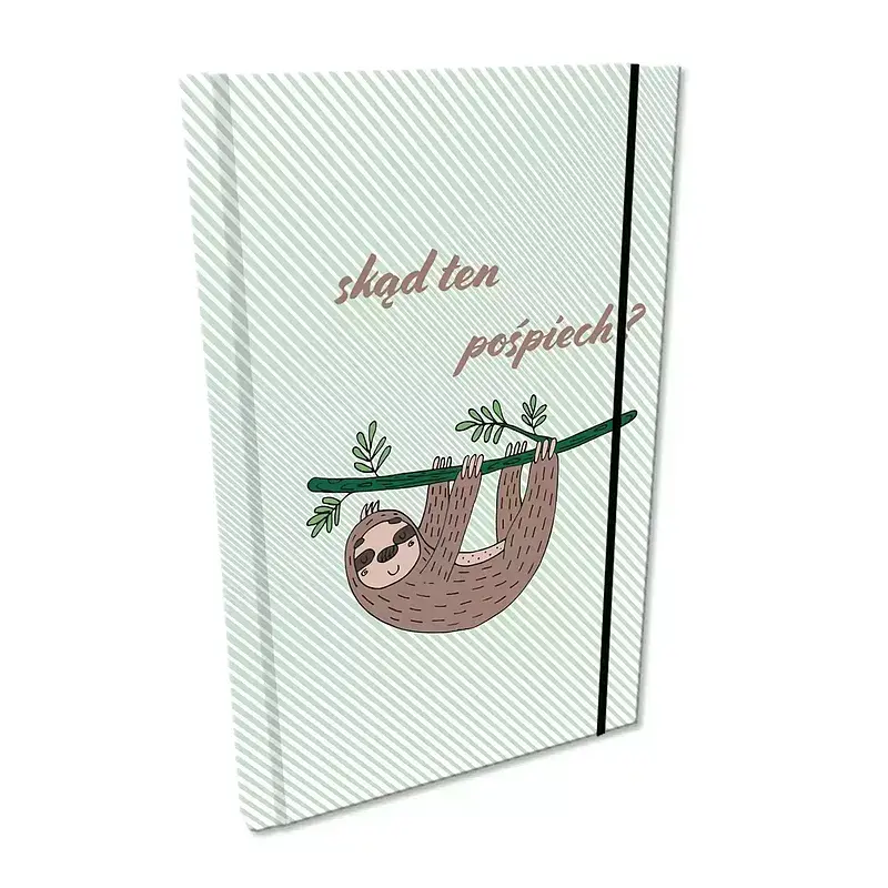 Notes a5 kratka z gumką soft touch leniwiec chwilunia