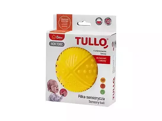 Piłka sensoryczna 4 faktury żółty