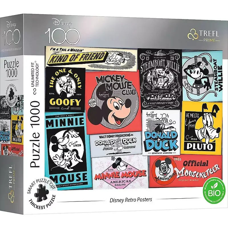 Puzzle 1000 disney retro posters 10761