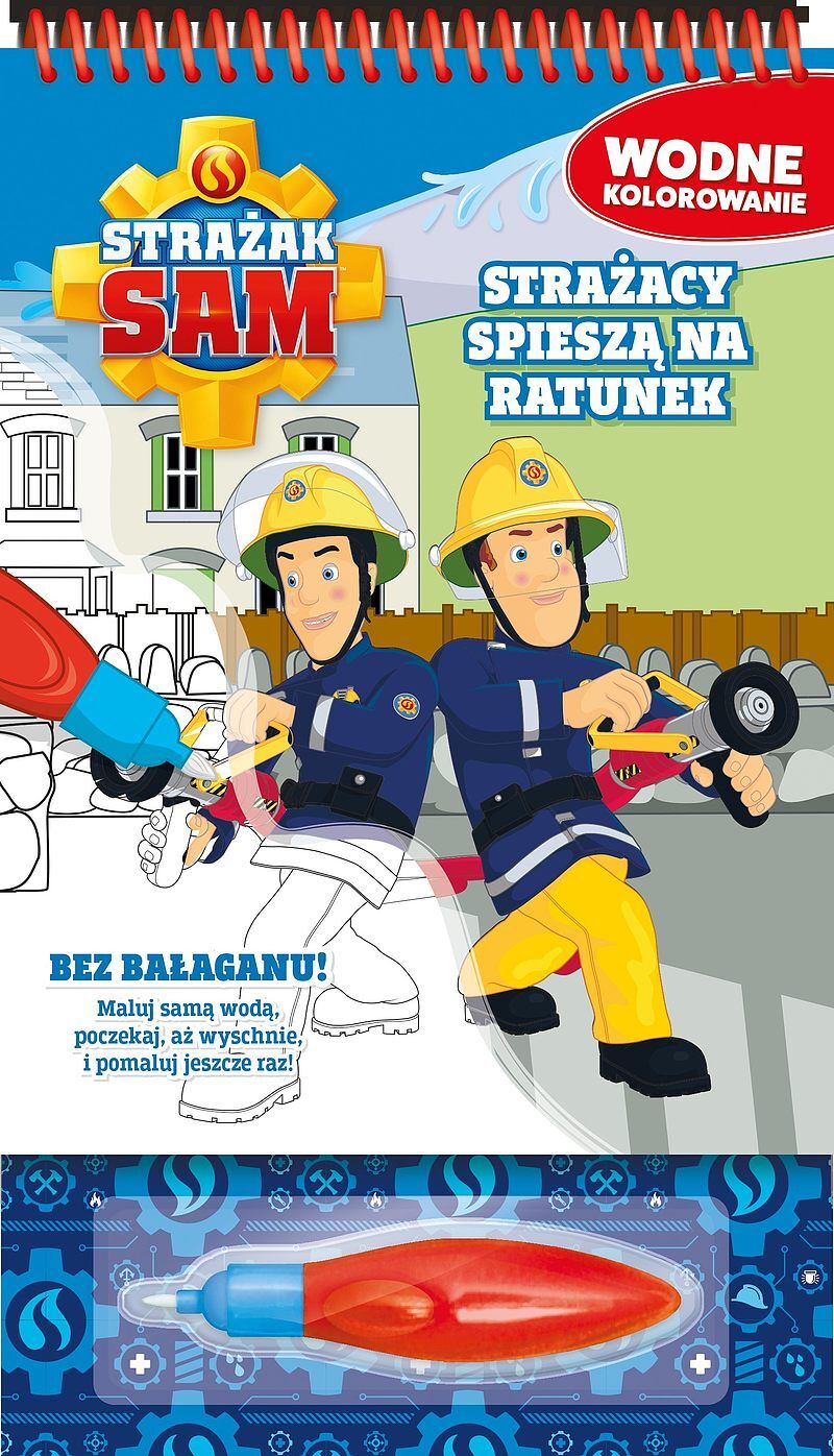 Strażak Sam. Wodne kolorowanie. Strażacy spieszą na ratunek