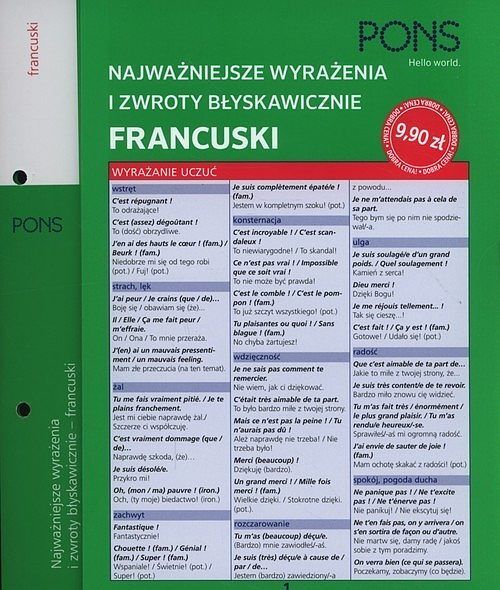 Błyskawicznie zwroty i wyrażenia francuskie