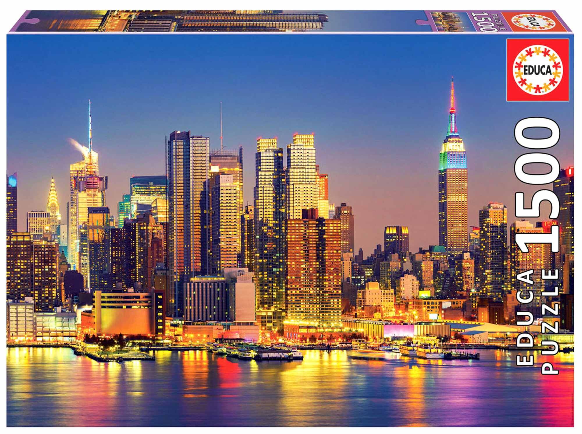 Puzzle 1500 Manhattan nocą Nowy Jork USA 109547