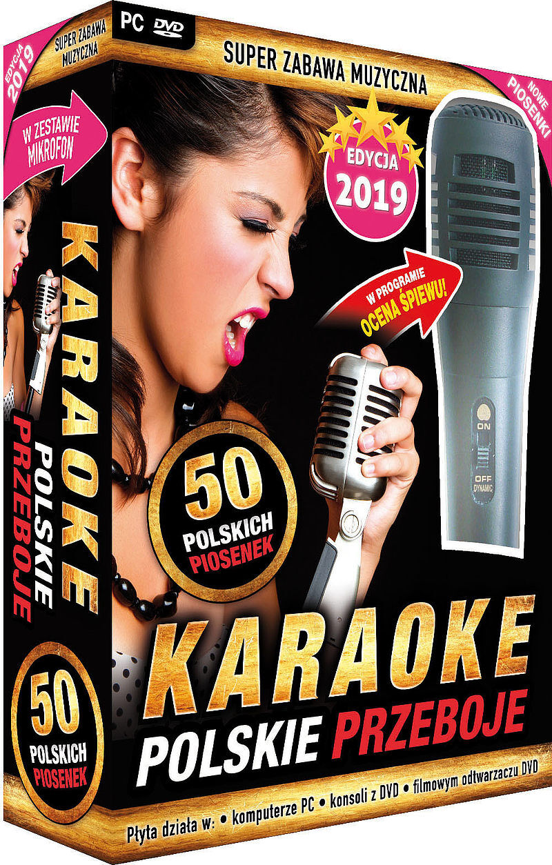 Karaoke polskie przeboje edycja 2019 z mikrofonem (pc-dvd)