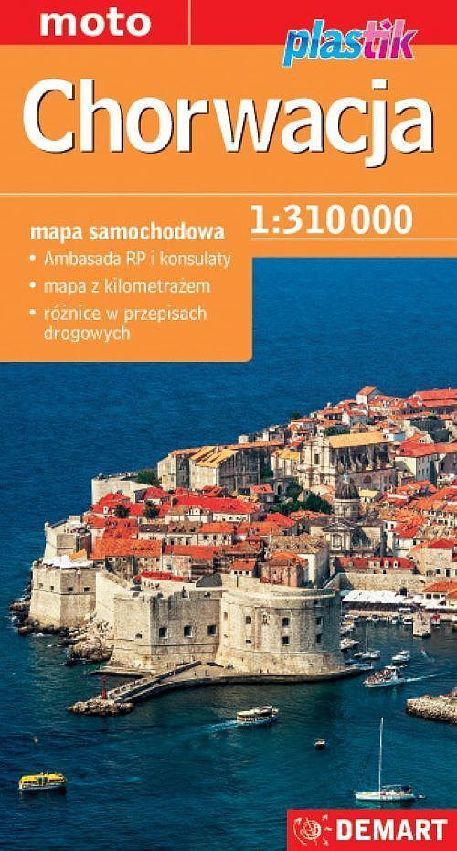 Chorwacja. Mapa samochodowa Plastik w skali 1:310 000