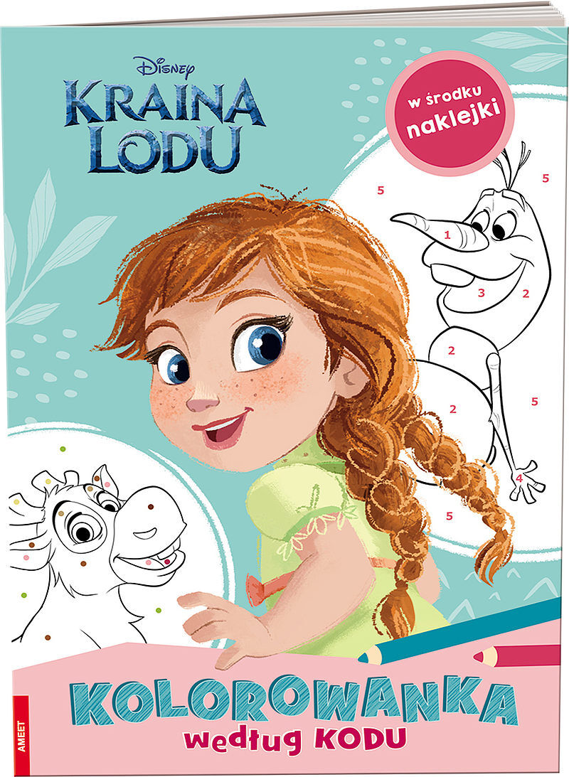 Kraina lodu kolorowanka według kodu kko-9102
