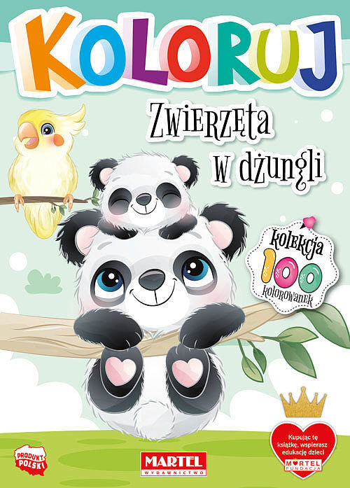 Zwierzęta w dżungli. Koloruj