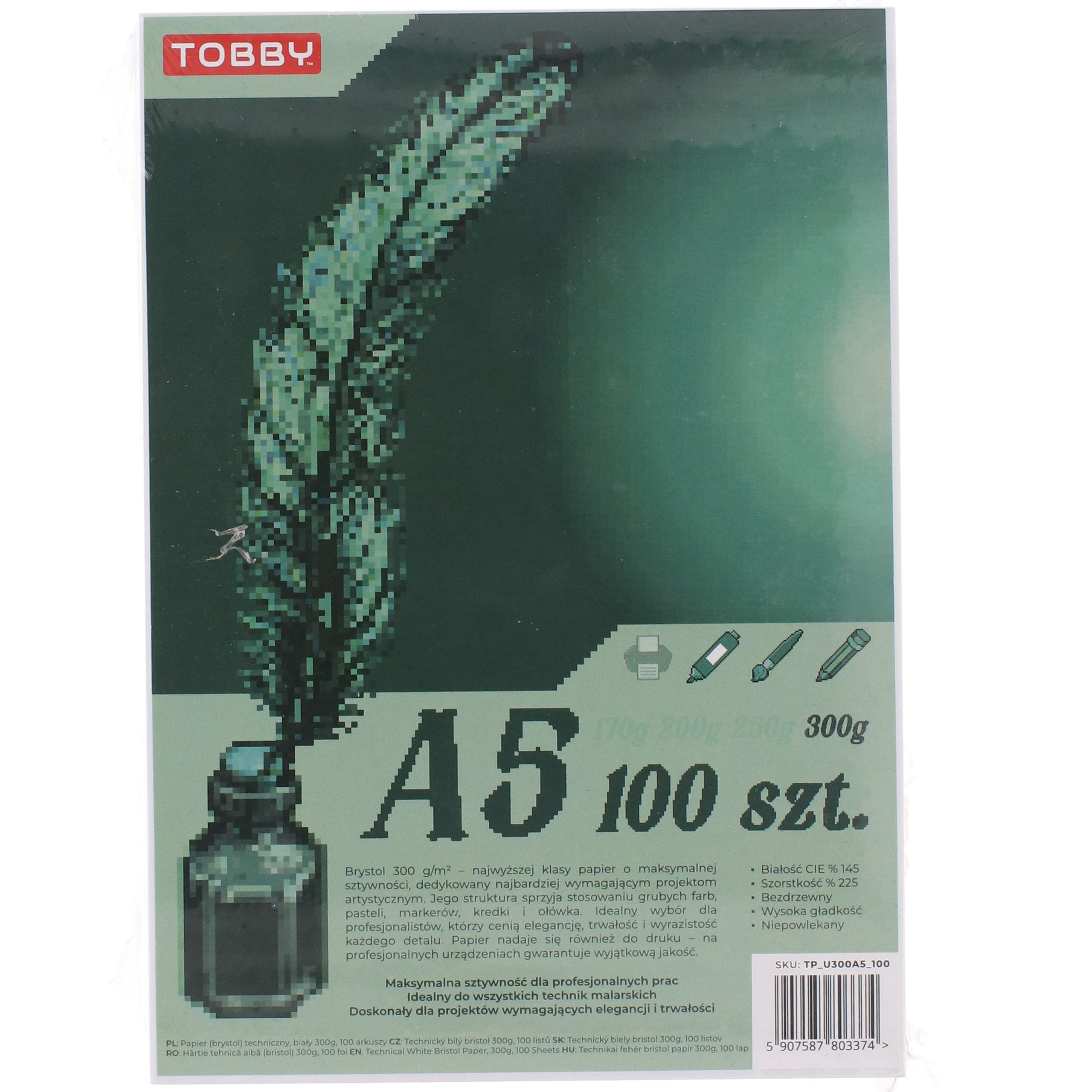 Papier Brystol A5 100 ark. 300g