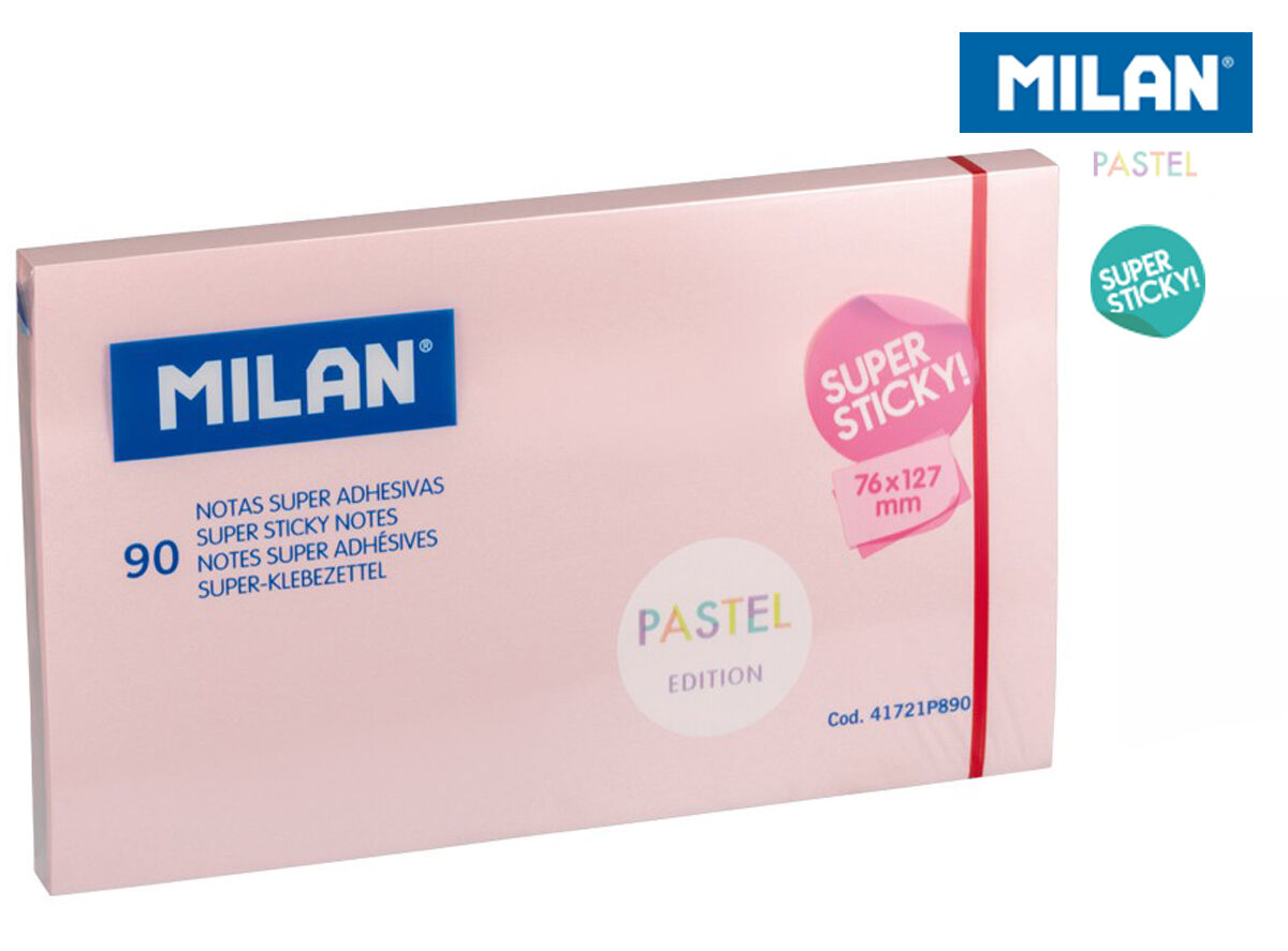 Karteczki samoprzylepne różowe Super Sticky Pastel 90k. (41721P890)