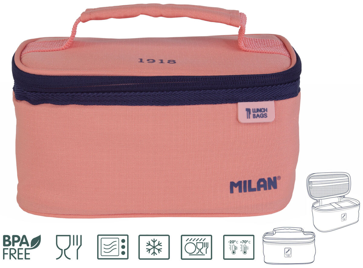 Torba termiczna 1,5l + lunch box 0,75 1918 róż