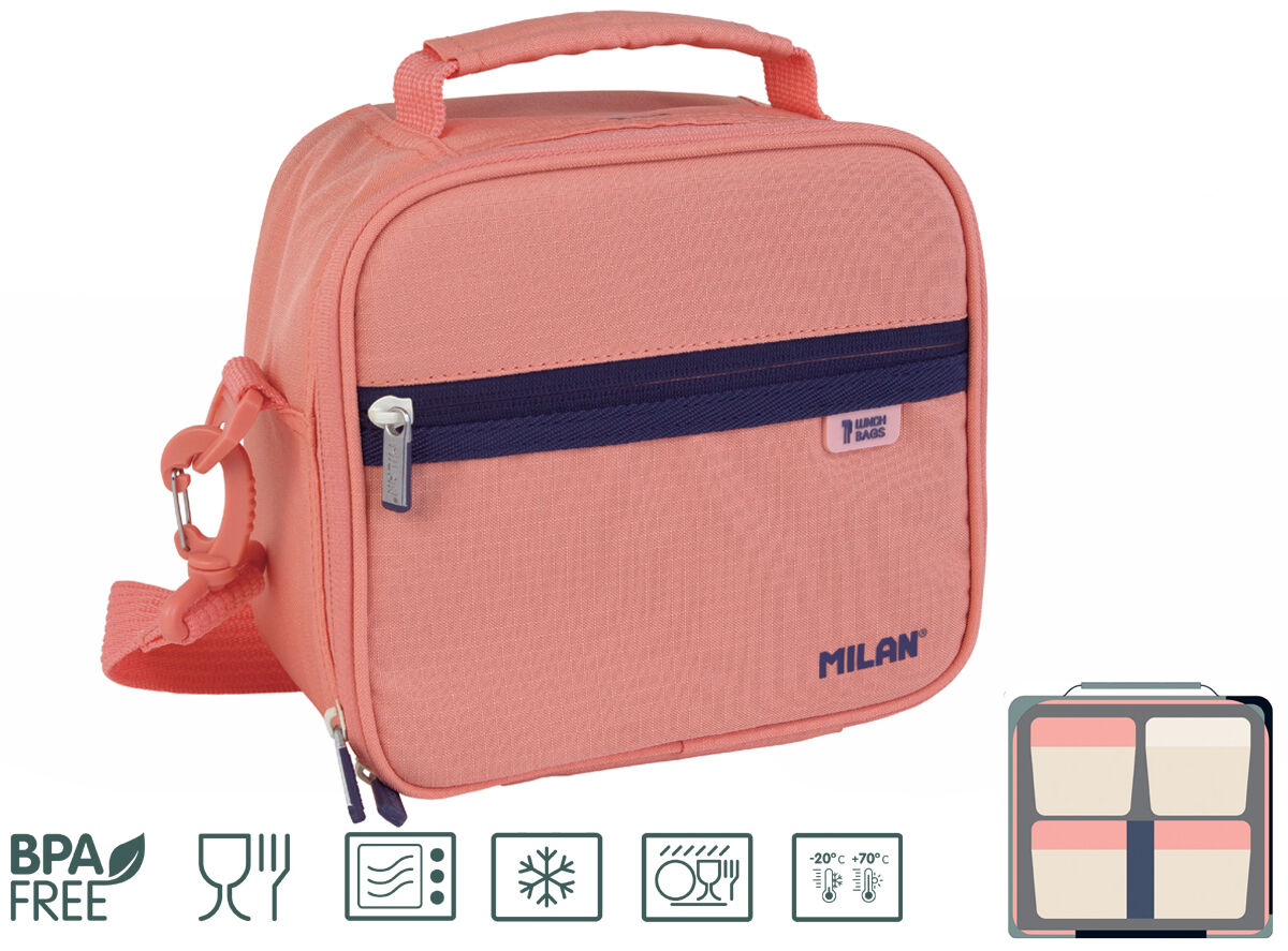 Torba termiczna 3,5l + 3 lunch box 1918 róż