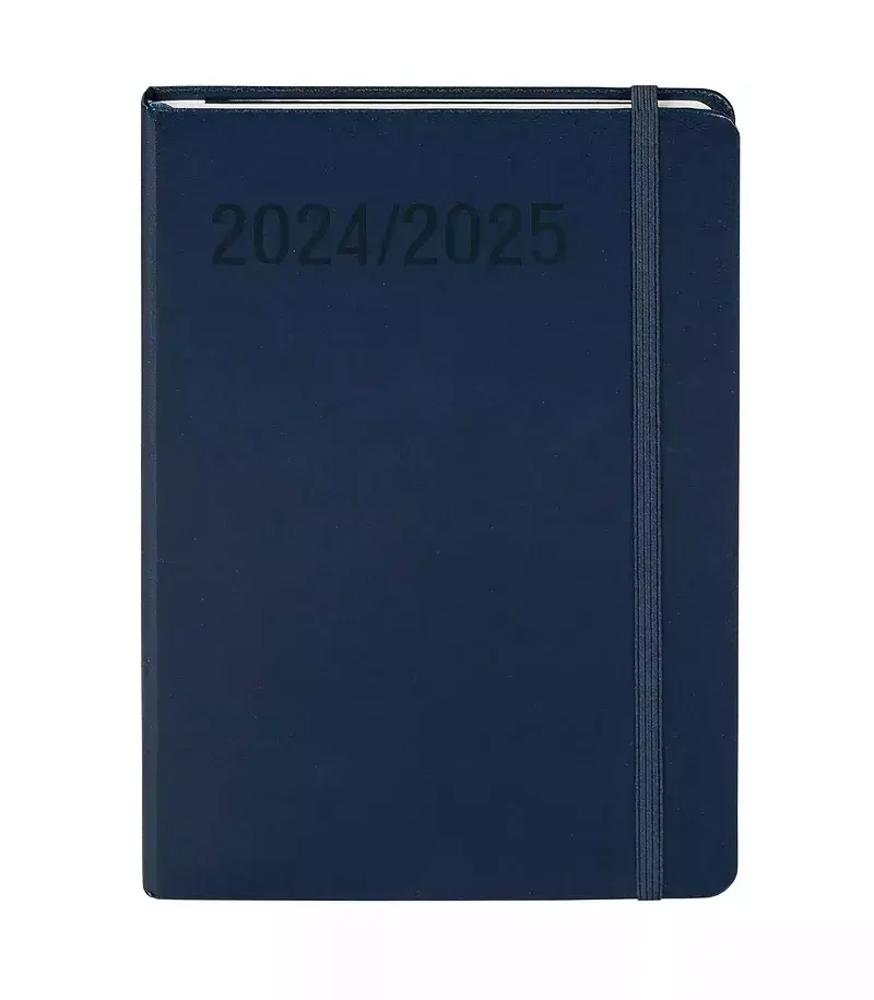 Kalendarz Minimalizm 2024/2025 A5 TNS 18 m-cy granatowy
